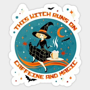 This Witch Runs on Caffeine and Magic Sticker